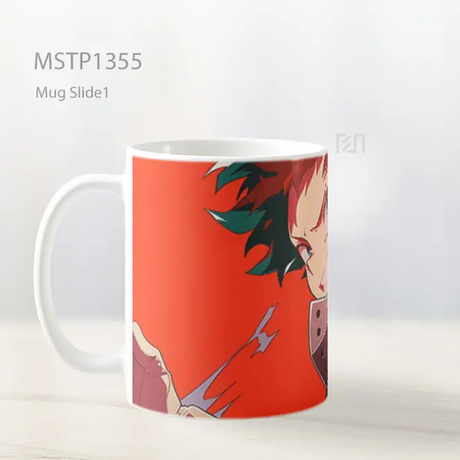 Izuku Midoriya Deku Pandangan Intens Mug MSTP1355 - All-side / Desain