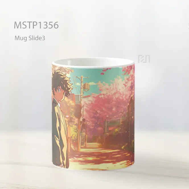 Izuku Midoriya Jalan Musim Sakura Mug MSTP1356 - All-side / Desain