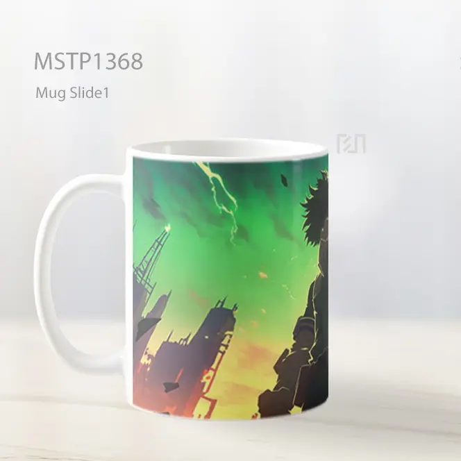 Izuku Midoriya Pertarungan Kota Mug MSTP1368 - All-side / Desain