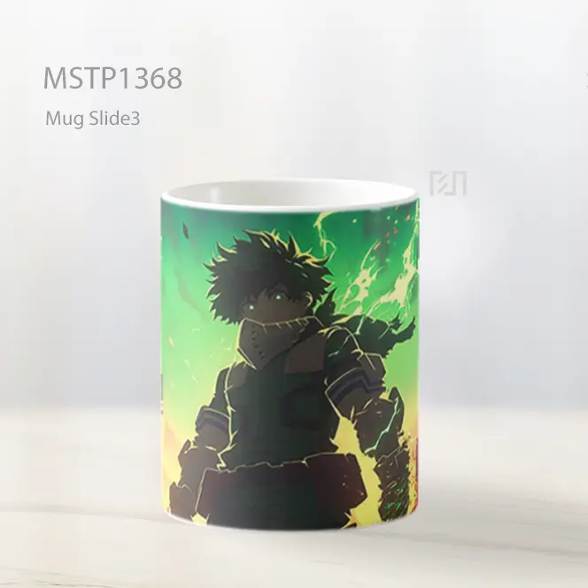 Izuku Midoriya Pertarungan Kota Mug MSTP1368 - All-side / Desain