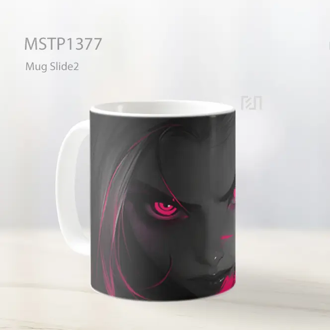 Jinx Arcane Mata Pink Bercahaya Mug MSTP1377 - All-side / Desain