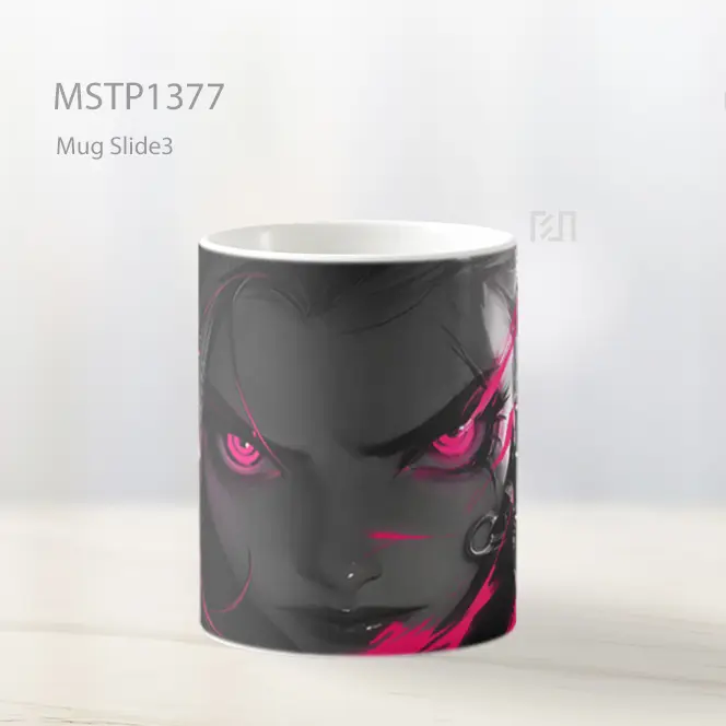 Jinx Arcane Mata Pink Bercahaya Mug MSTP1377 - All-side / Desain