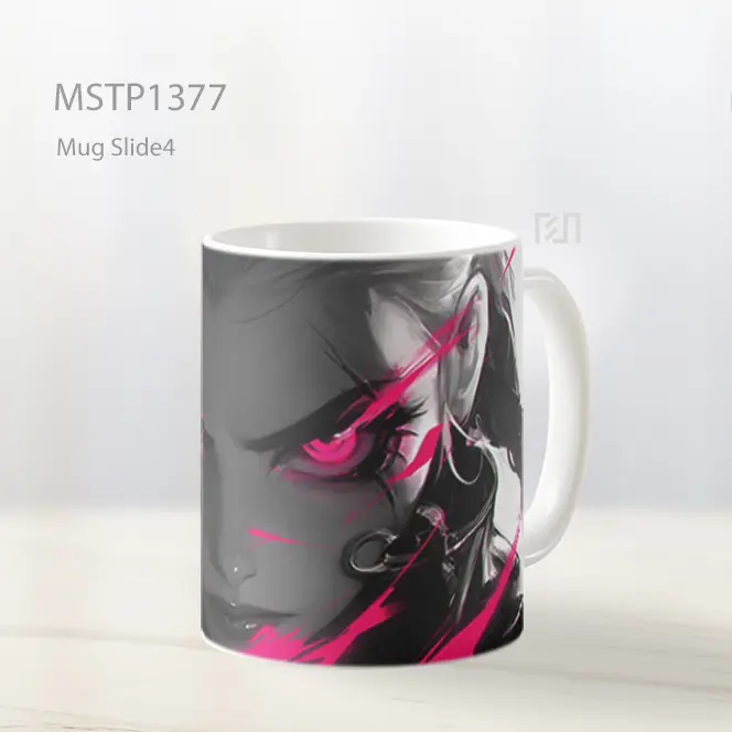 Jinx Arcane Mata Pink Bercahaya Mug MSTP1377