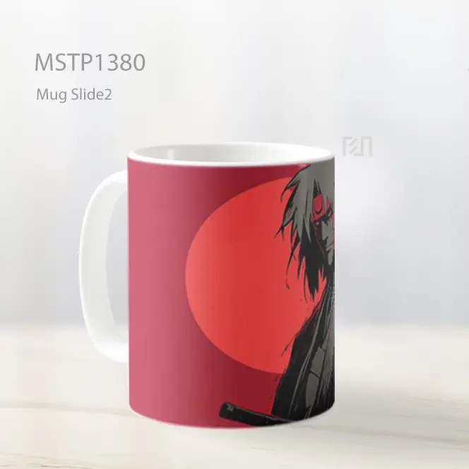 Jiraiya Siluet Bulan Merah Naruto Mug MSTP1380 - All-side / Desain