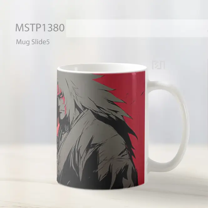 Jiraiya Siluet Bulan Merah Naruto Mug MSTP1380 - All-side / Desain