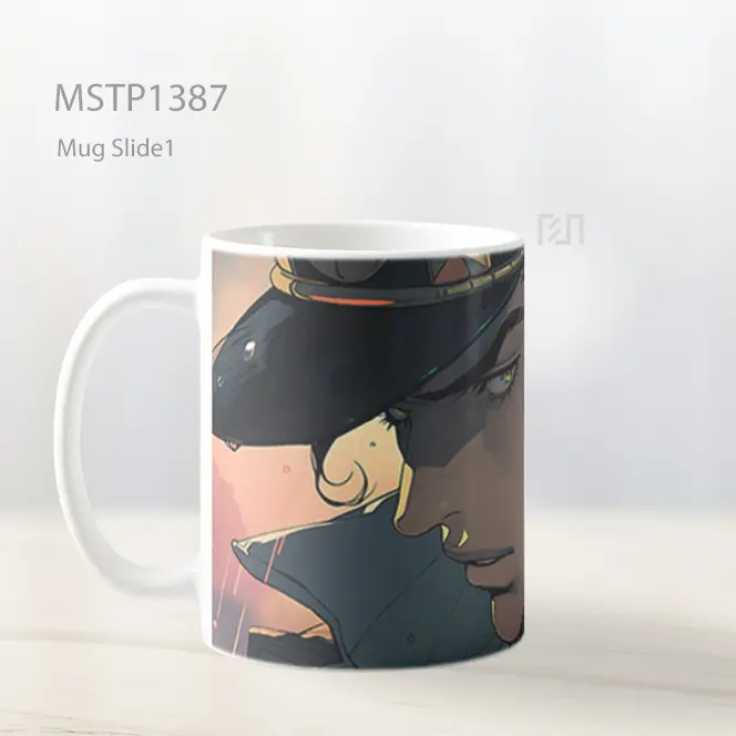 Jojo Bizarre Adventure Jotaro Kujo Di Bawah Hujan Mug MSTP1387 - All-side / Desain