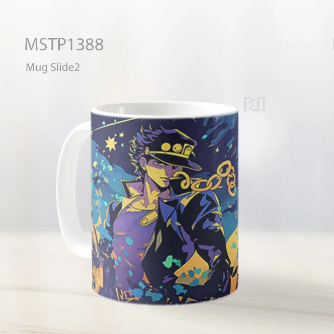 Jojo Bizarre Adventure Jotaro Kujo Star Platinum Kuat Mug MSTP1388 - All-side / Desain