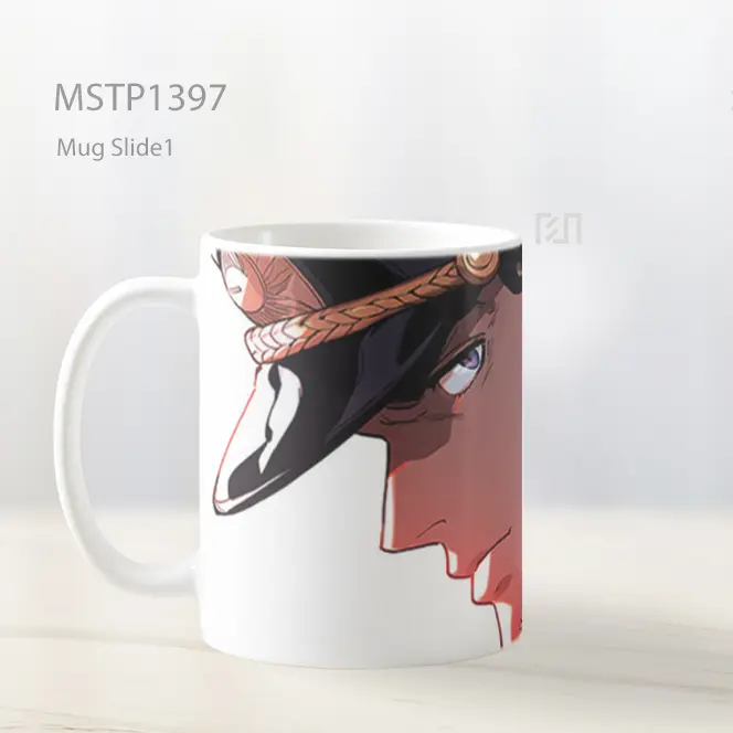 Jojos Bizarre Adventure Jotaro Kujo Putih Mug MSTP1397 - All-side / Desain