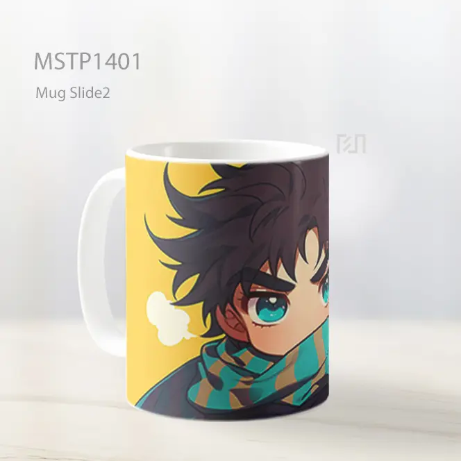 Joseph Joestar Chibi Syal Kuning Cerah Mug MSTP1401 - All-side / Desain