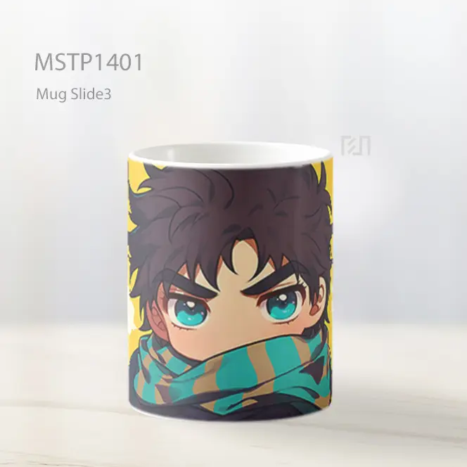 Joseph Joestar Chibi Syal Kuning Cerah Mug MSTP1401 - All-side / Desain