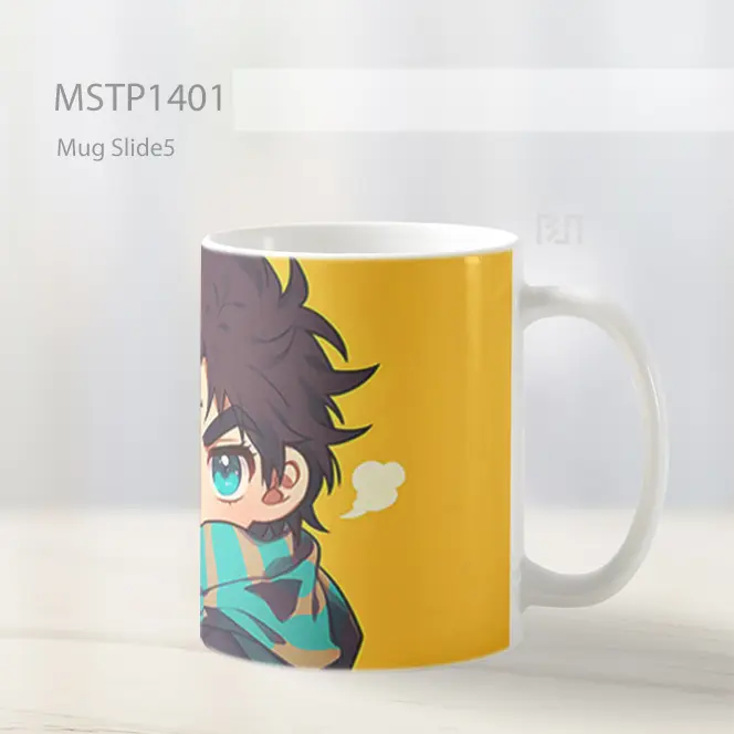 Joseph Joestar Chibi Syal Kuning Cerah Mug MSTP1401 - All-side / Desain