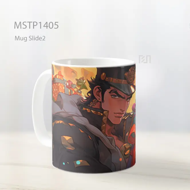 Jotaro Kujo Dengan Hadiah Natal Mug MSTP1405 - All-side / Desain