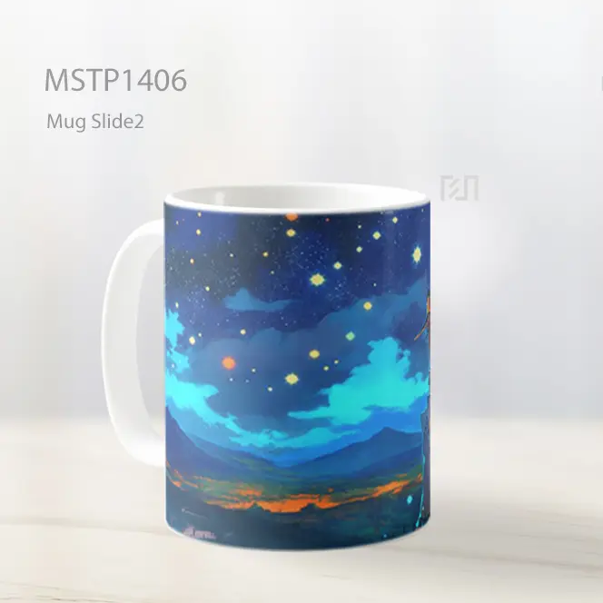 Jotaro Kujo Dio Brando Malam Berbintang Mug MSTP1406 - All-side / Desain