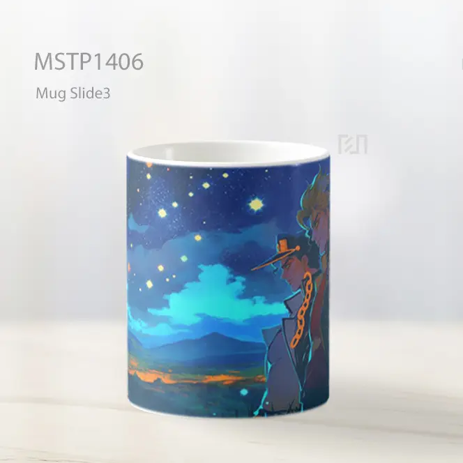 Jotaro Kujo Dio Brando Malam Berbintang Mug MSTP1406 - All-side / Desain