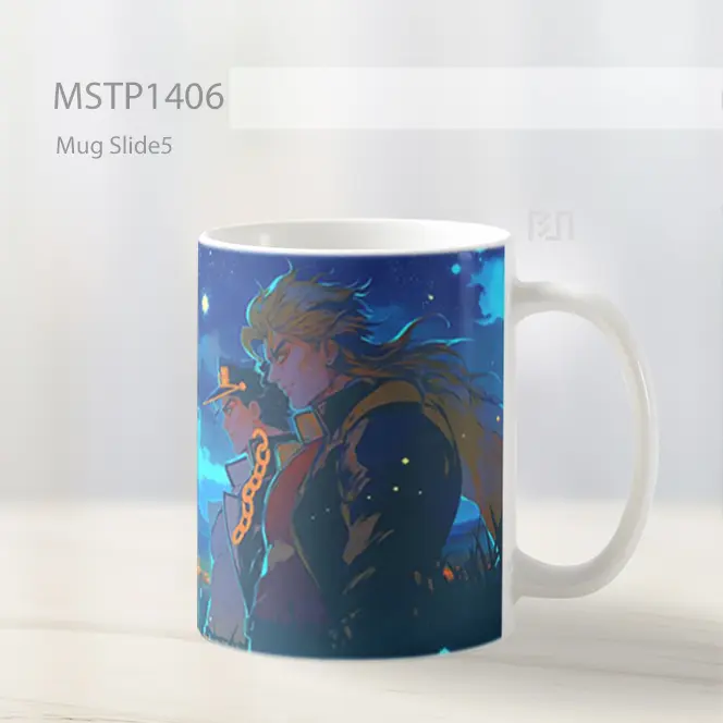 Jotaro Kujo Dio Brando Malam Berbintang Mug MSTP1406 - All-side / Desain
