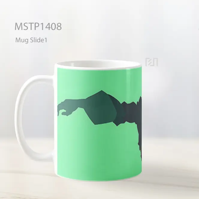 Jotaro Kujo Minimalis Hijau Mug MSTP1408 - All-side / Desain