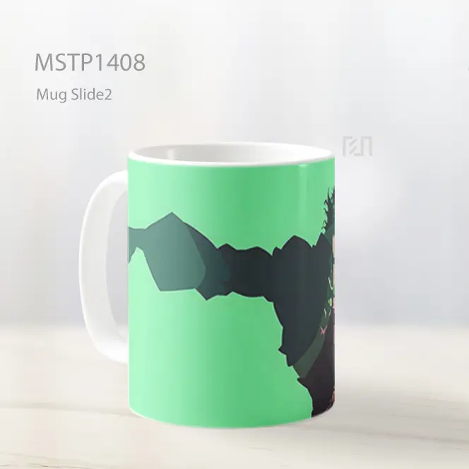 Jotaro Kujo Minimalis Hijau Mug MSTP1408 - All-side / Desain