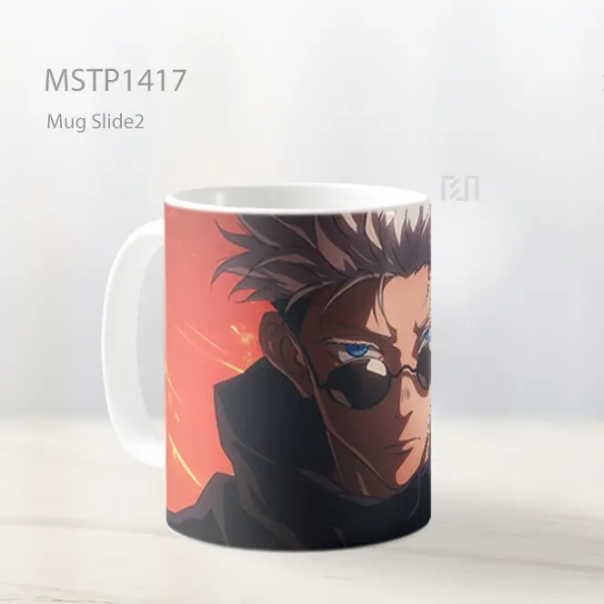 Jujutsu Kaisen Gojo Satoru Latar Merah Mug MSTP1417 - All-side / Desain
