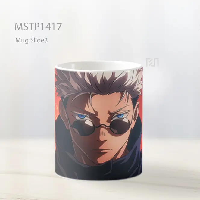 Jujutsu Kaisen Gojo Satoru Latar Merah Mug MSTP1417 - All-side / Desain