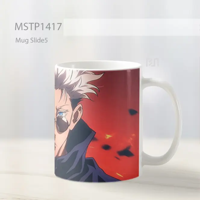 Jujutsu Kaisen Gojo Satoru Latar Merah Mug MSTP1417 - All-side / Desain
