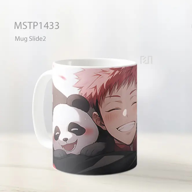 Jujutsu Kaisen Yuji Itadori Dengan Panda Mug MSTP1433 - All-side / Desain