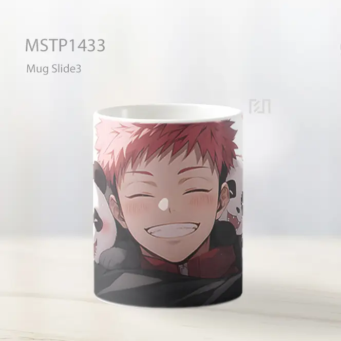 Jujutsu Kaisen Yuji Itadori Dengan Panda Mug MSTP1433 - All-side / Desain