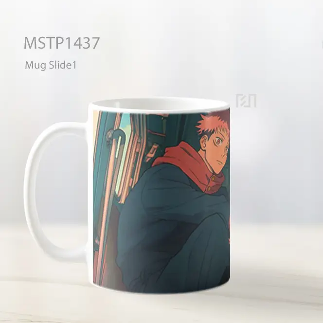 Jujutsu Kaisen Yuji Itadori Penuh Pikiran Mug MSTP1437 - All-side / Desain