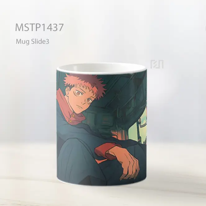 Jujutsu Kaisen Yuji Itadori Penuh Pikiran Mug MSTP1437 - All-side / Desain