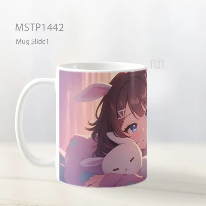 Kaede Azusagawa Piyama Kelinci Senyum Pagi Mug MSTP1442 - All-side / Desain