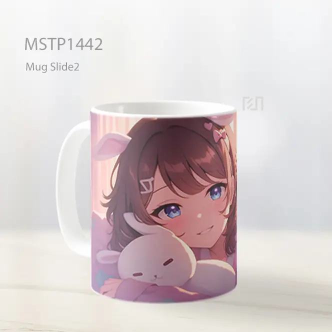 Kaede Azusagawa Piyama Kelinci Senyum Pagi Mug MSTP1442 - All-side / Desain