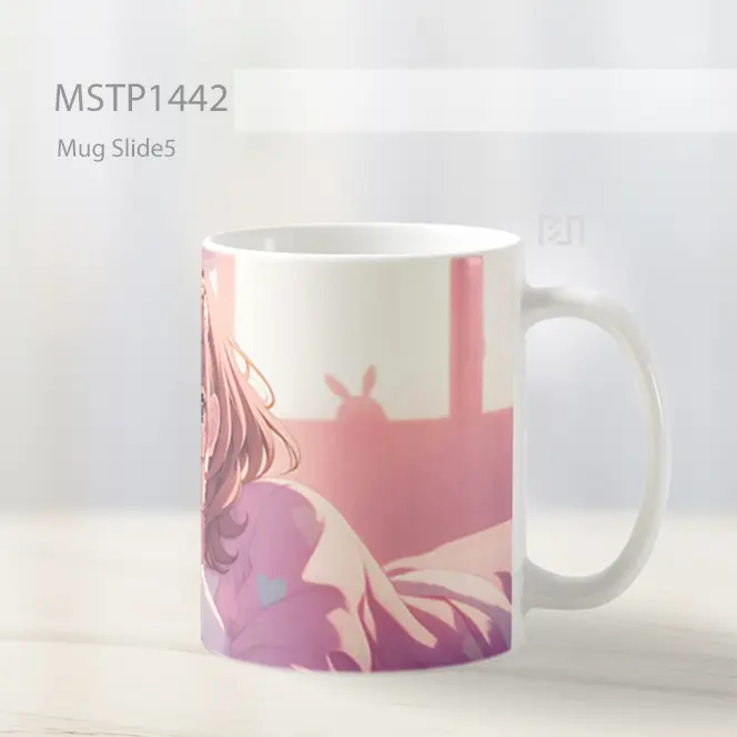 Kaede Azusagawa Piyama Kelinci Senyum Pagi Mug MSTP1442 - All-side / Desain