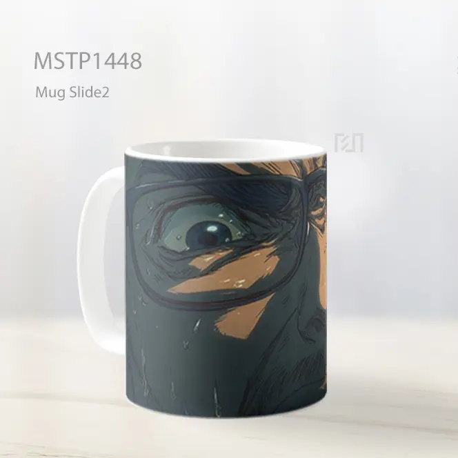 Kaji Yuki Wajah Ketakutan Mug MSTP1448 - All-side / Desain