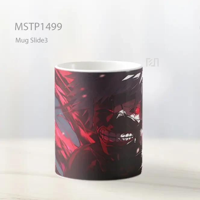 Kaneki Ken Half Ghoul Glowing Merah Mug MSTP1499 - All-side / Desain