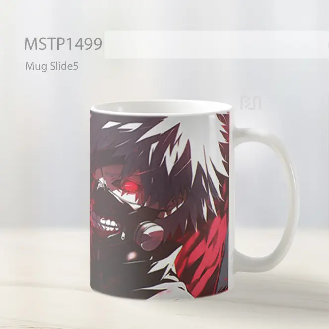 Kaneki Ken Half Ghoul Glowing Merah Mug MSTP1499 - All-side / Desain