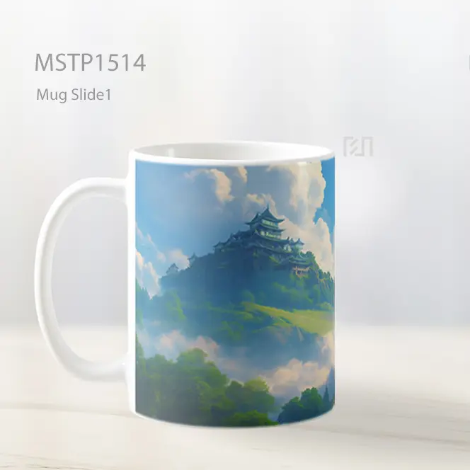 Kastil Jepang Tenang Ghibli Ultrawide Mug MSTP1514 - All-side / Desain