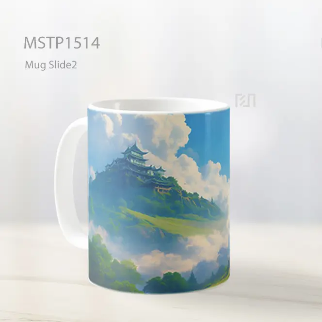 Kastil Jepang Tenang Ghibli Ultrawide Mug MSTP1514 - All-side / Desain
