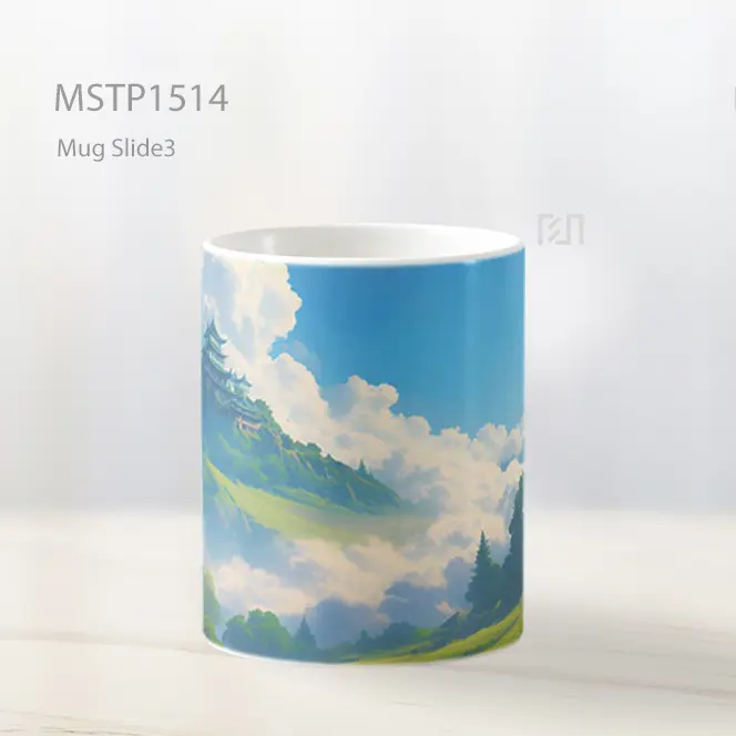 Kastil Jepang Tenang Ghibli Ultrawide Mug MSTP1514 - All-side / Desain