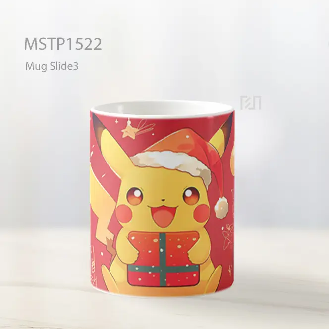 Kawaii Pikachu Hadiah Natal Mug MSTP1522 - All-side / Desain