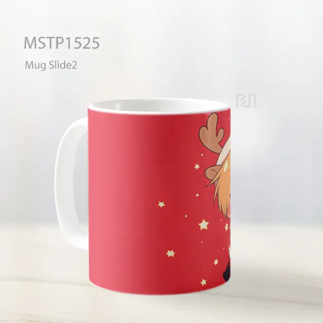 Kawaii Sanji Santa Tema Merah Mug MSTP1525 - All-side / Desain