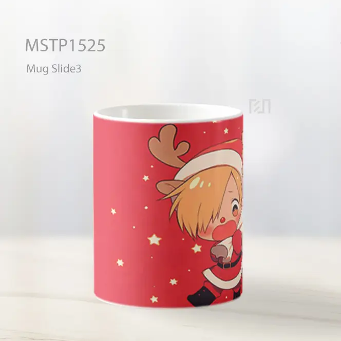 Kawaii Sanji Santa Tema Merah Mug MSTP1525 - All-side / Desain