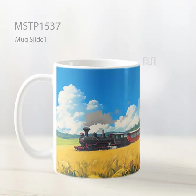 Kereta Uap Ghibli Musim Panas Mug MSTP1537 - All-side / Desain