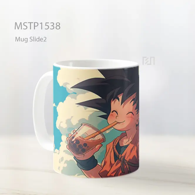 Kid Goku Minum Boba Mug MSTP1538 - All-side / Desain