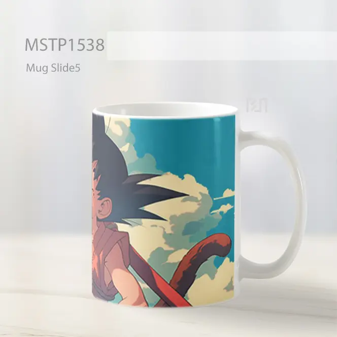 Kid Goku Minum Boba Mug MSTP1538 - All-side / Desain