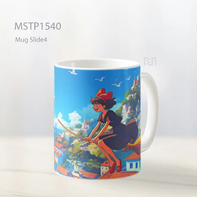 Kiki Ghibli Terbang Dengan Sapu Mug MSTP1540