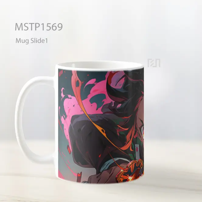 Kimetsu No Yaiba Tanjiro Dengan Katana Mug MSTP1569 - All-side / Desain