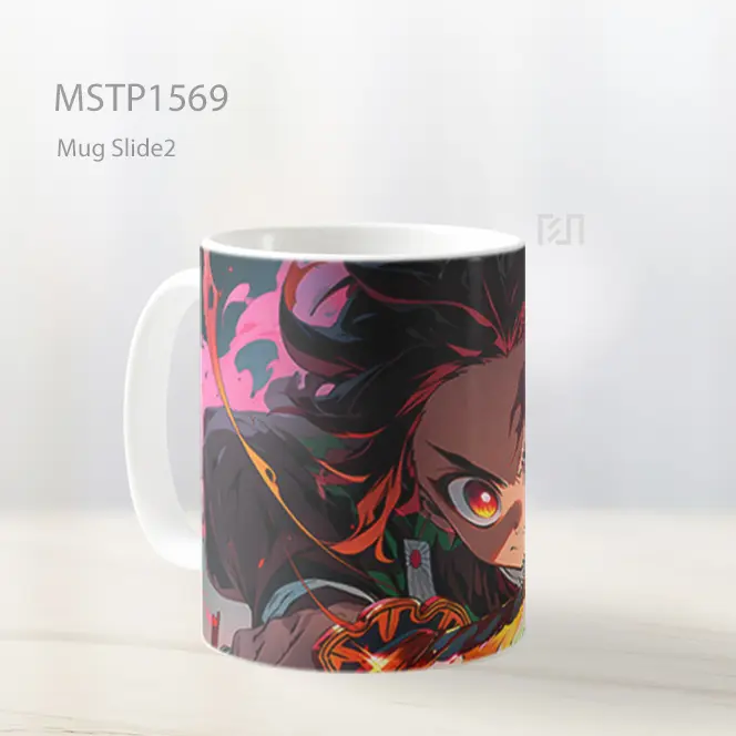 Kimetsu No Yaiba Tanjiro Dengan Katana Mug MSTP1569 - All-side / Desain
