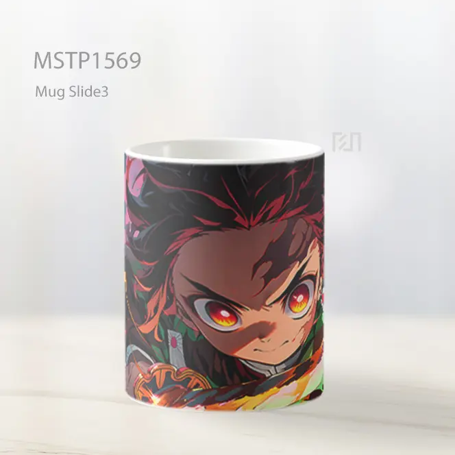Kimetsu No Yaiba Tanjiro Dengan Katana Mug MSTP1569 - All-side / Desain