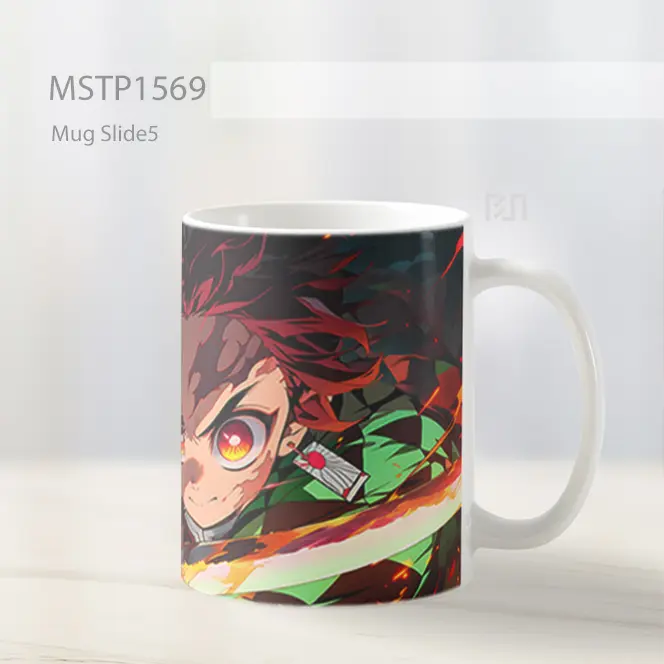 Kimetsu No Yaiba Tanjiro Dengan Katana Mug MSTP1569 - All-side / Desain