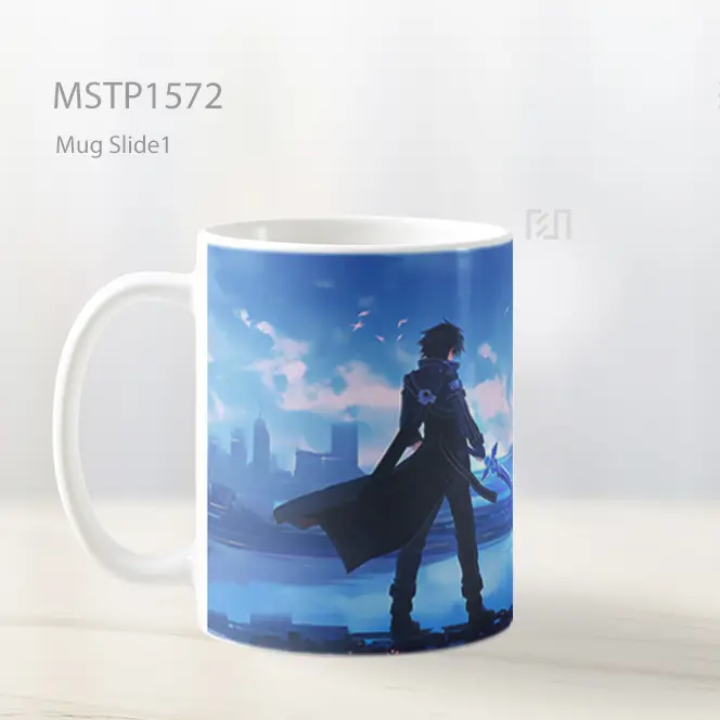 Kirito Standing With Glowing Sword Mug MSTP1572 - Tampak Kiri