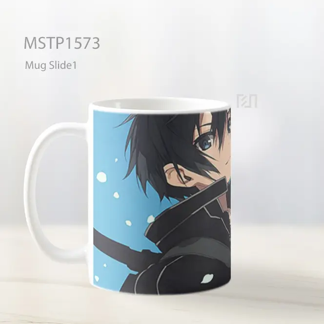 Kirito Sword Art Online Biru Mug MSTP1573 - Tampak Kiri